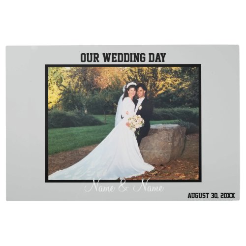Wedding Day Bride and Groom Photo Metal Print