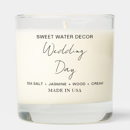 Wedding Day Bride Bridal Shower Bachelorette Party Scented Candle