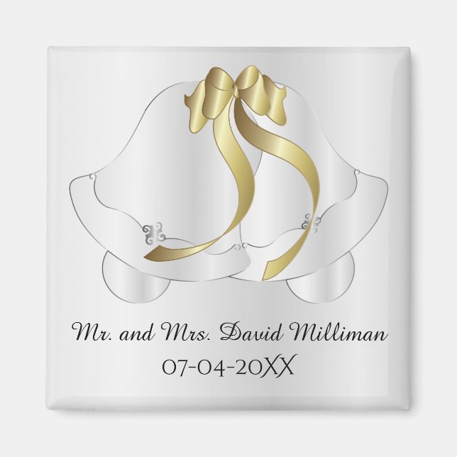 Wedding Day Bride / Groom Keepsake  Magnet (Front)