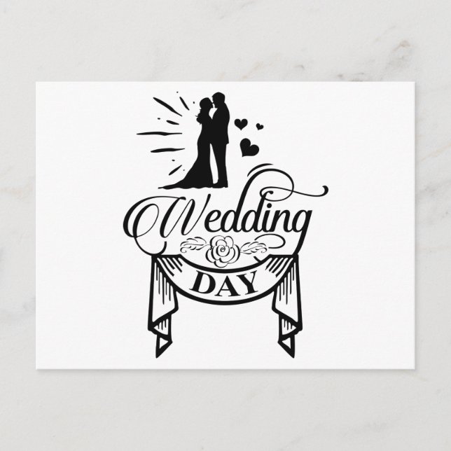 Wedding Day Bride & Groom Postcard (Front)