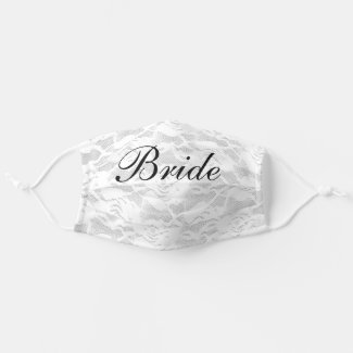 Wedding Day Bride Lace Cloth Face Mask