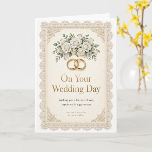 Wedding day card blank card