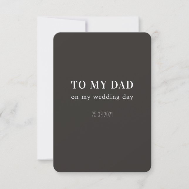 Wedding Day Card - Father/Dad (Front)