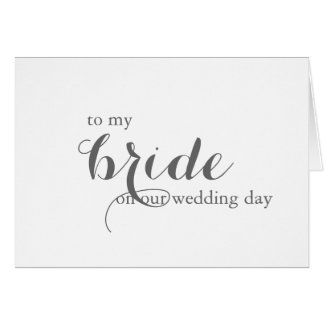 Wedding Day Card for Bride