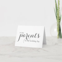 Wedding Day Card For Parents