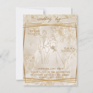 Wedding day card invitation 