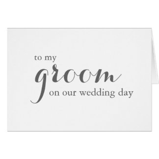 Wedding Day Card to Groom