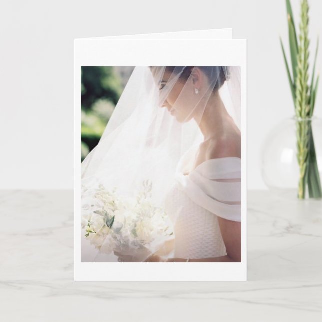 WEDDING DAY CONGRATULATIONS-BEAUTIFUL BRIDE CARD (Front)