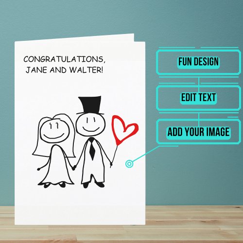 Wedding Day Congratulations Custom Card