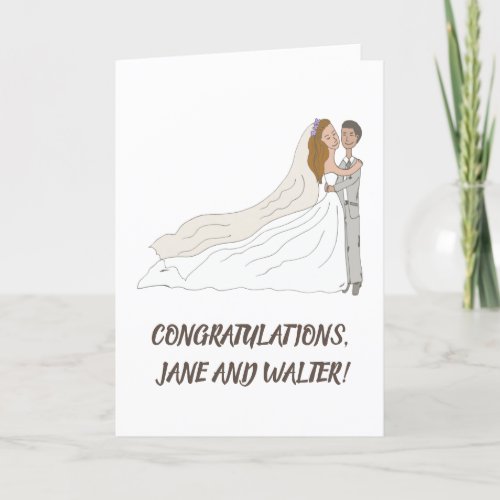 Wedding Day Congratulations Custom Card