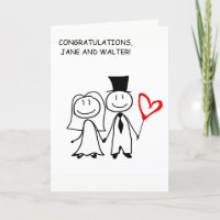 Wedding Day Congratulations Custom Card