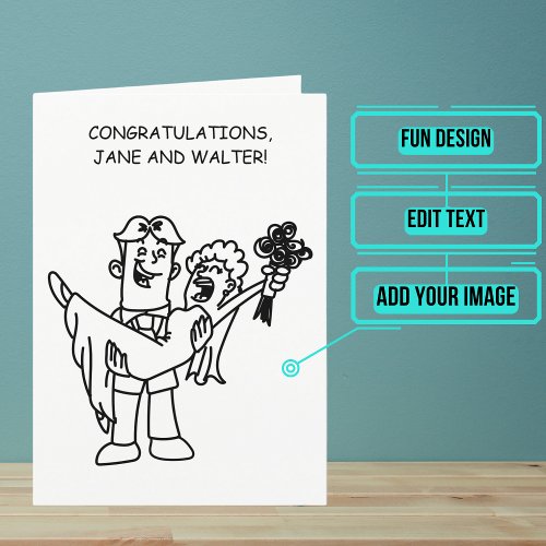 Wedding Day Congratulations for a Fun Couple Card