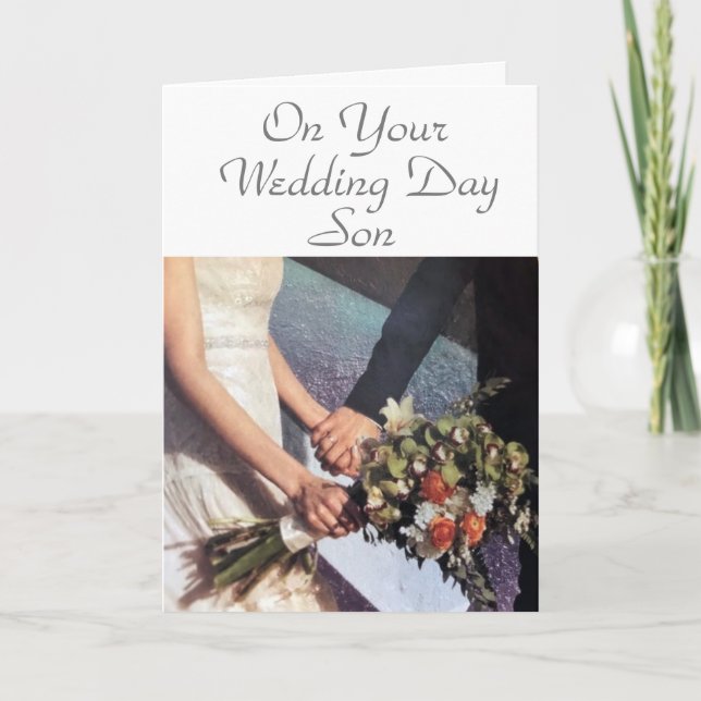 WEDDING DAY CONGRATULATIONS **SON** CARD (Front)