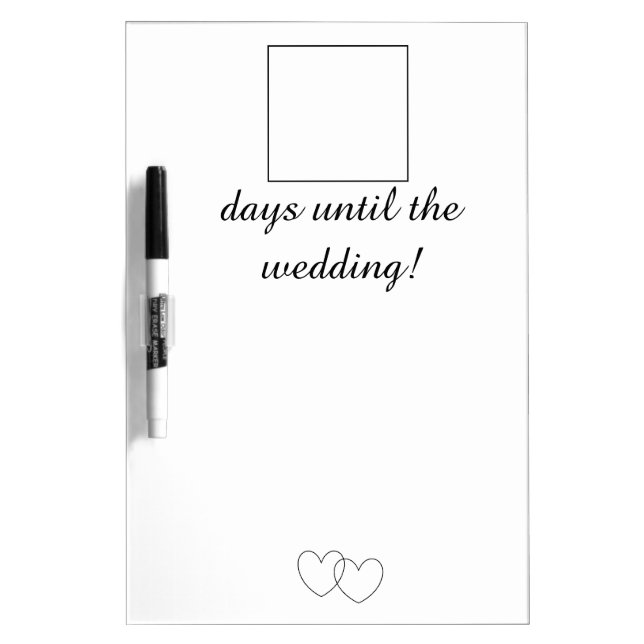 "Wedding Day Countdown" Dry Erase Board (Front)
