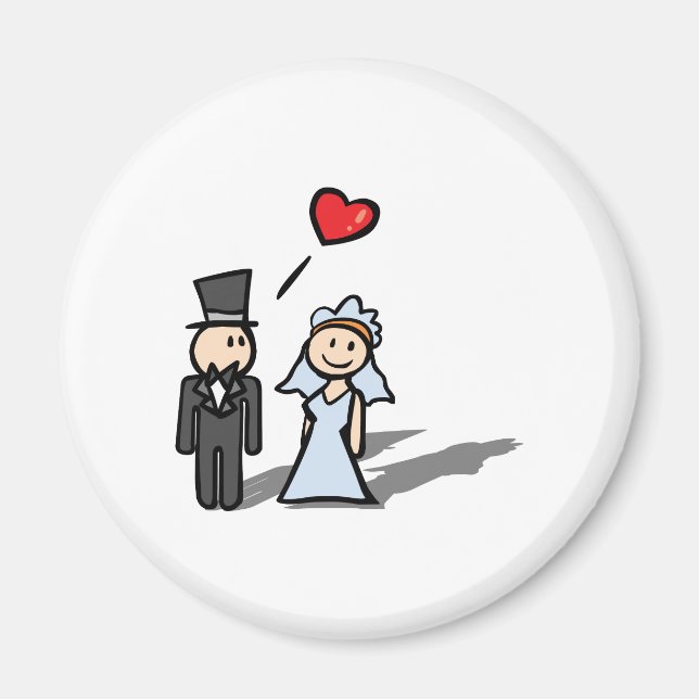 "Wedding Day" couple design Magnet (Front)