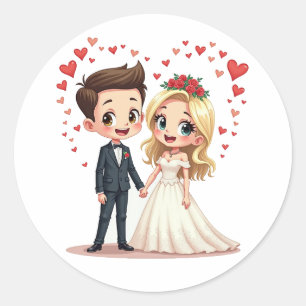 Wedding Day Couple Stickers