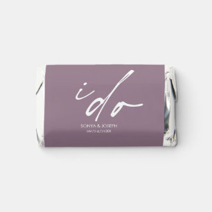 Wedding Day Elegant Script I Do Hershey's Miniatures