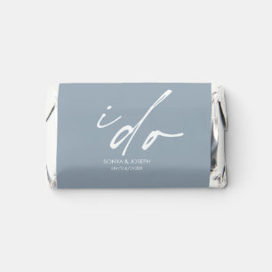 Wedding Day Elegant Script I Do Hershey's Miniatures