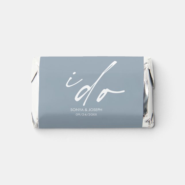 Wedding Day Elegant Script I Do  Hershey's Miniatures (Front)