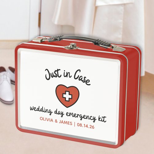 Wedding Day Emergency Survival Kit Red Tin Box