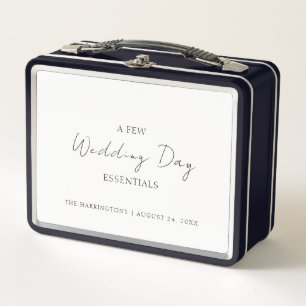 Wedding Day Essentials Emergency Bridal Kit Simple Metal Lunch Box