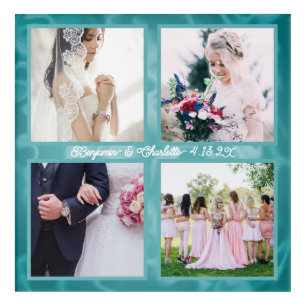 Wedding Day Four Photos Newlywed Gift Acrylic Print