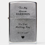 Wedding Day Groom Personalized Zippo Lighter at Zazzle