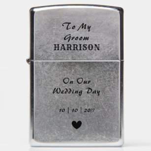 Wedding Customised Photo Engraved Lighter With Gift Box 