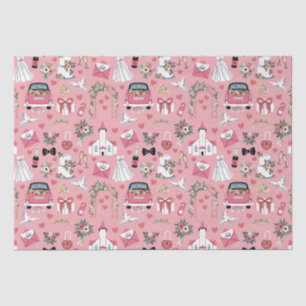 Wedding Day In Pink Tissue Paper