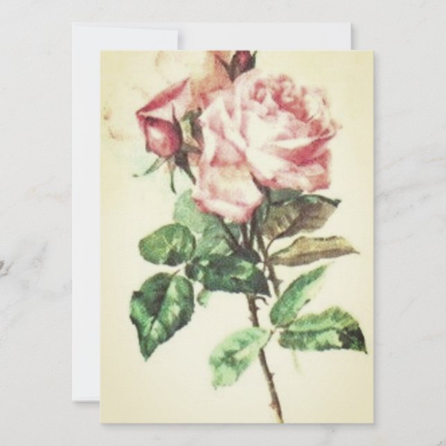 WEDDING DAY INVITATION Flat Card (Front)