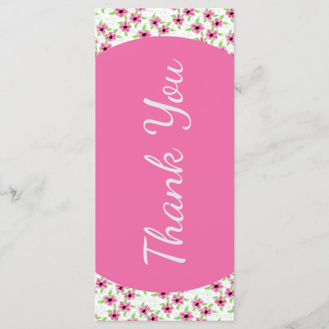 Wedding Day Itinerary Thank You Card (Front)