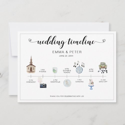 Wedding Day Itinerary Timeline  Program