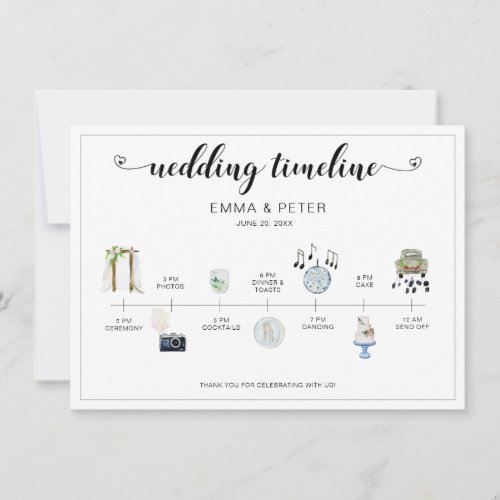 Wedding Day Itinerary Timeline  Program