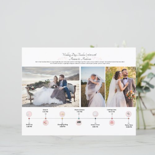 Wedding Day Itinerary Timeline Template 