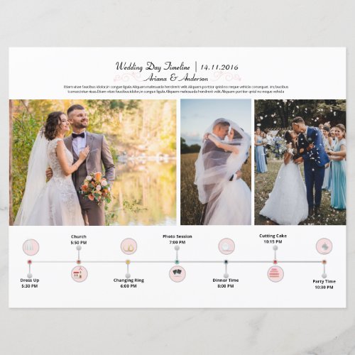 Wedding Day Itinerary Timeline Template