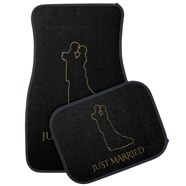 Wedding Day Just Married Car Mat | Elegant Bridal  (Set)