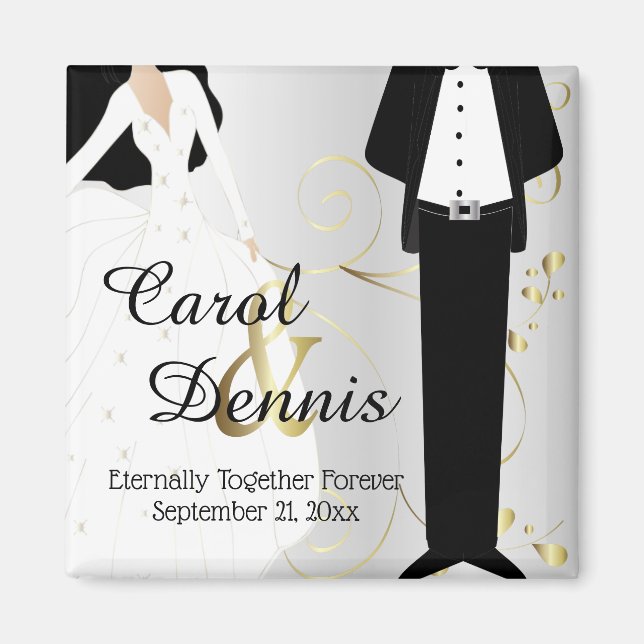 Wedding Day Keepsake  for Bride & Groom Magnet (Front)