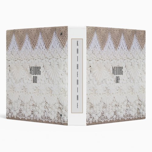 Wedding Day Lace Planner 3 Ring Binder