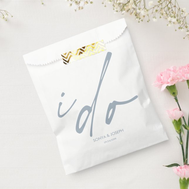 Wedding Day Minimal Simple  Favor Bag (Sealed)