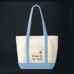 Wedding Day Mother of the Bride Blue Tote Bag<br><div class="desc">The Mother of the Bride needs a little something special on the wedding day.  This cute canvas tote is perfect for carrying all her important stuff.  It makes a great rehearsal night or wedding shower gift and special remembrance of her part in your special wedding day.</div>