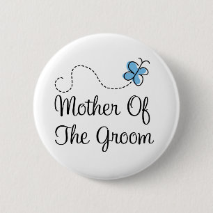 Wedding Day Mother Of The Groom Blue Button