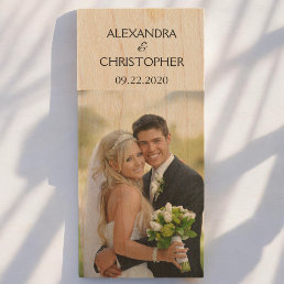 Wedding Day Name and Date Photo Storage Wood Flash Drive