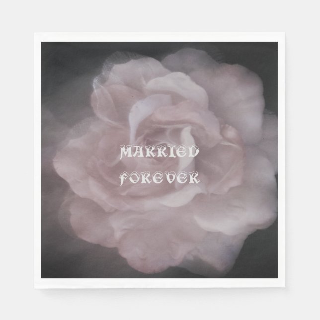 WEDDING DAY NAPKIN ROMANTIC DESIGN STYLE  (Front)
