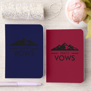 Wedding Day or Vow Renewal Mountain Foil Vow Books