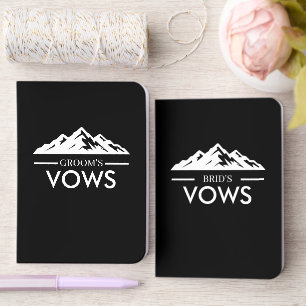 Wedding Day or Vow Renewal Mountain Foil Vow Books
