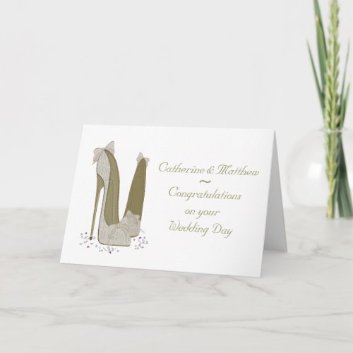 Wedding Day Personalised Greeting Card