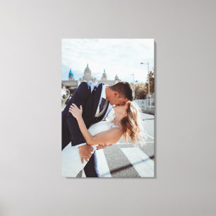 Wedding Day Personalized Photo Canvas Print