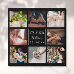 Wedding Day Photo Collage Personalized Faux Canvas Print<br><div class="desc">Personalize with your eight favorite wedding day photos,  name and special date to create a unique photo collage,  memory and gift. A lovely keepsake to treasure! You can customize the background to your favorite color. Designed by Thisisnotme©</div>