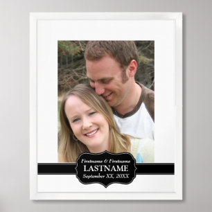 Wedding Day Photo - guest book border poster