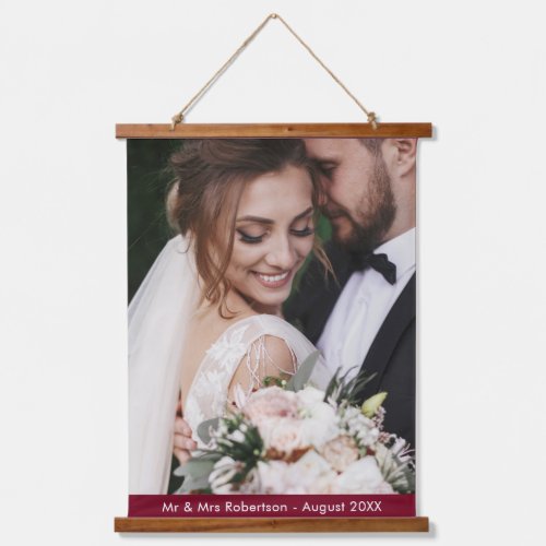 Wedding Day Photo Modern Custom Hanging Tapestry